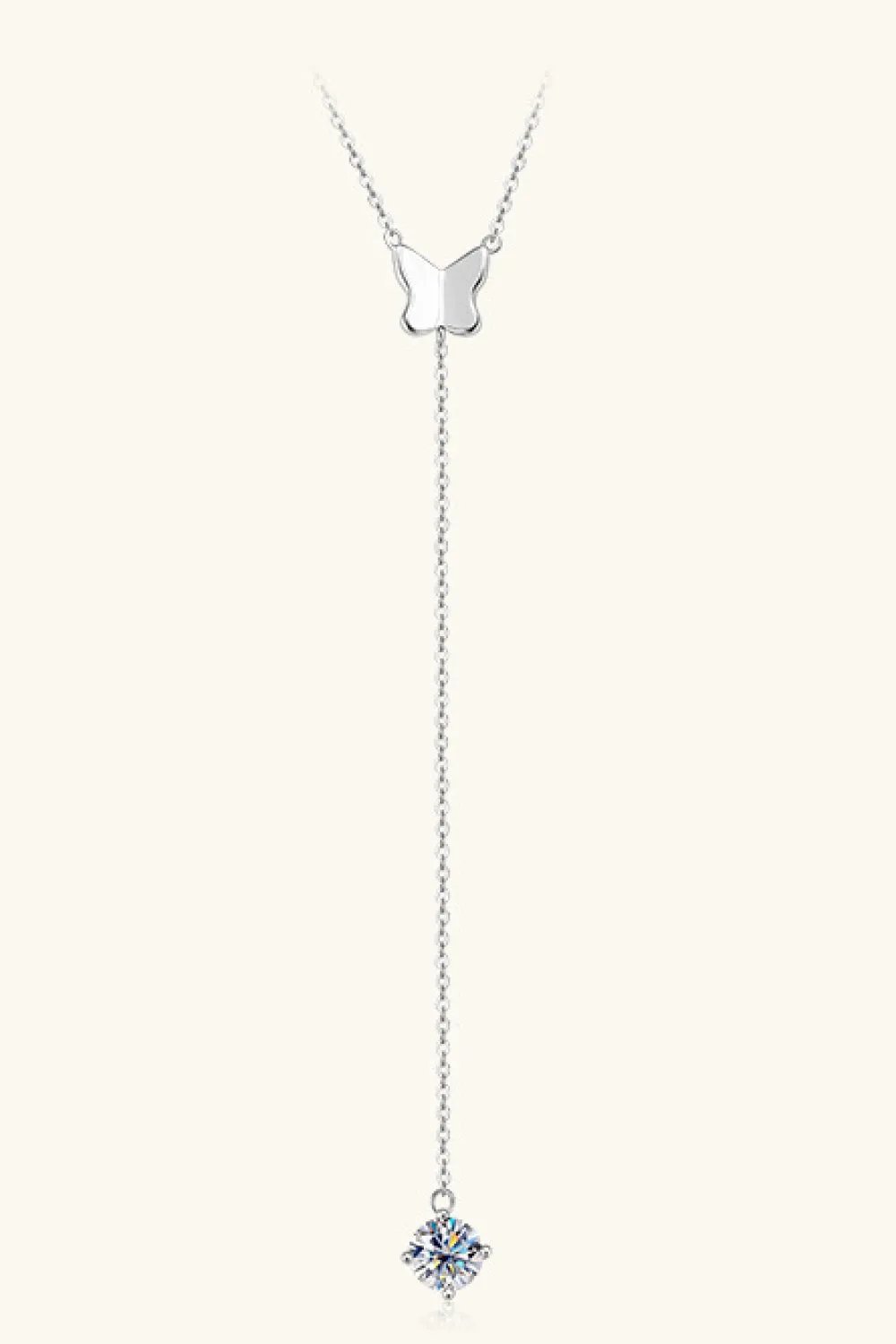 1 Carat Moissanite 925 Sterling Silver Necklace by Partner Label