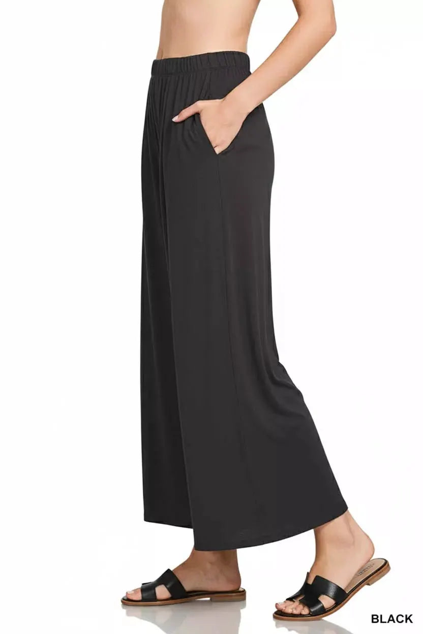 Zenana Elastic Waist Comfy Lounge Pants by Zenana