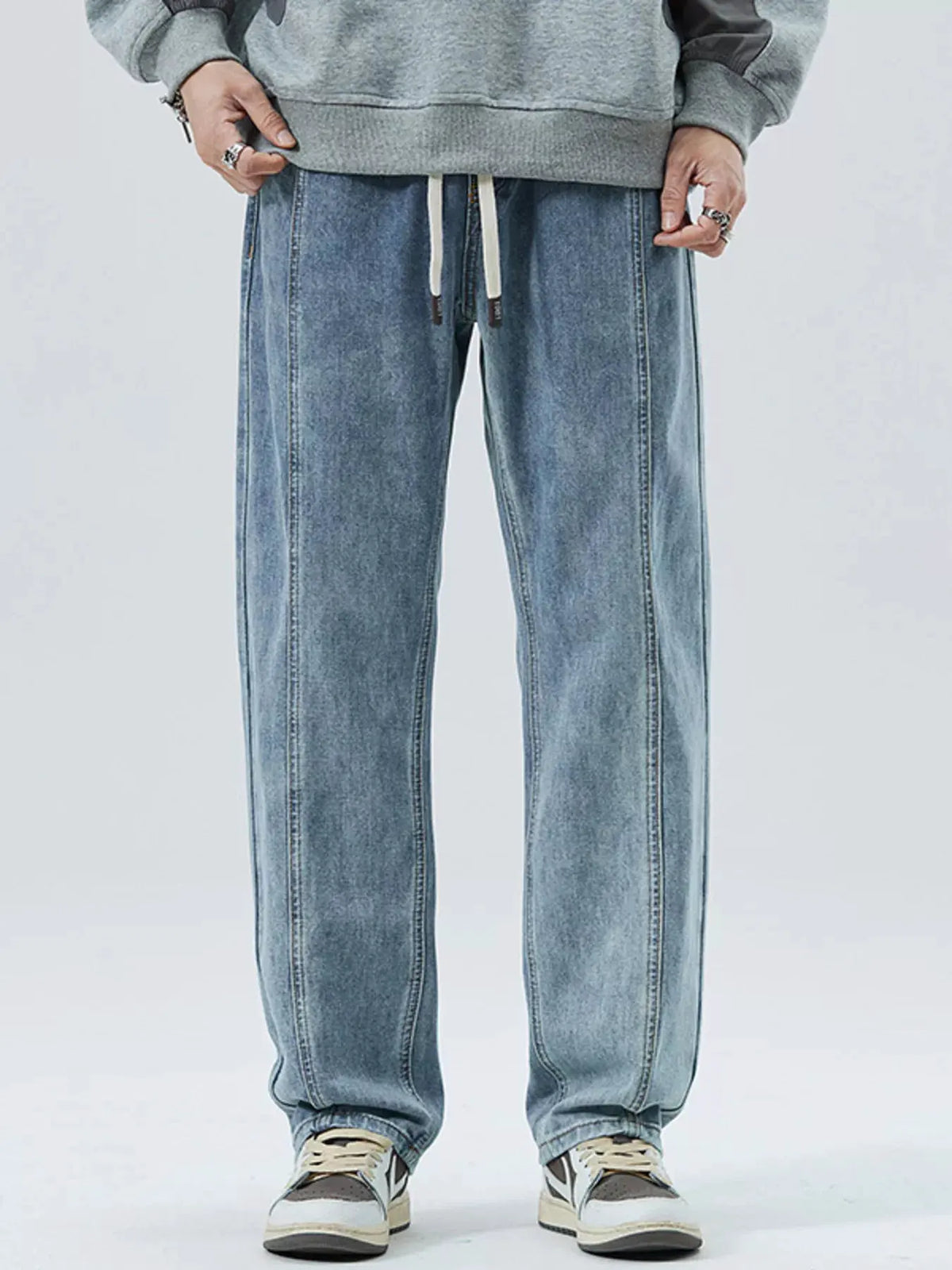 Men's Full Size Loose Fit Straight Leg Jeans Plus Size by Partner Label