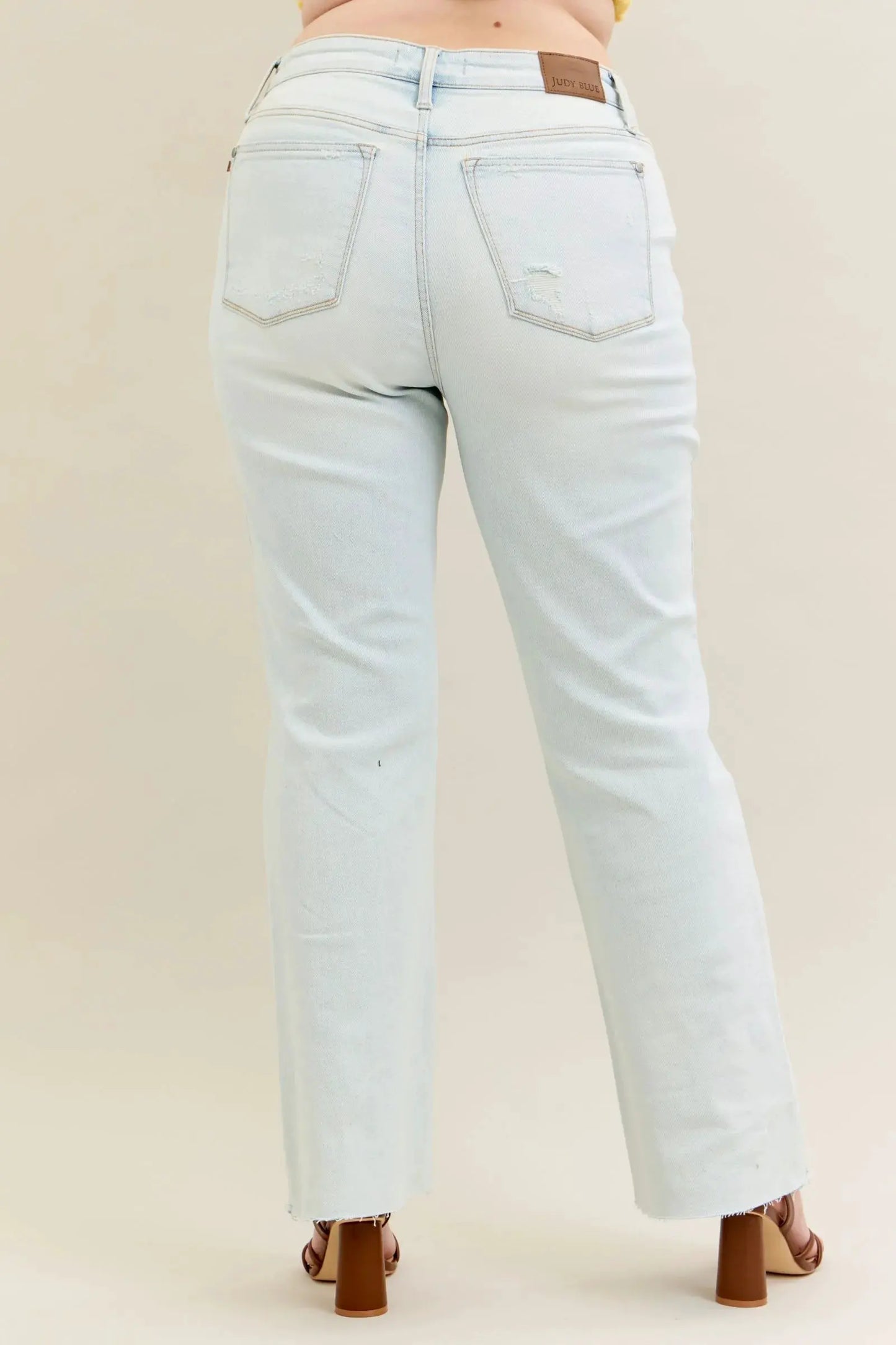 Judy Blue Full Size Destroy & Fray Hem Bootcut Jeans Plus Size by Judy Blue