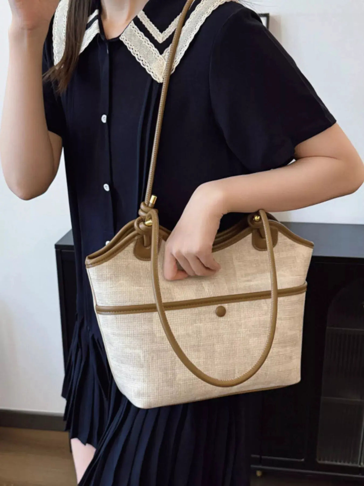 Knotted Strap Tote Bag by Partner Label