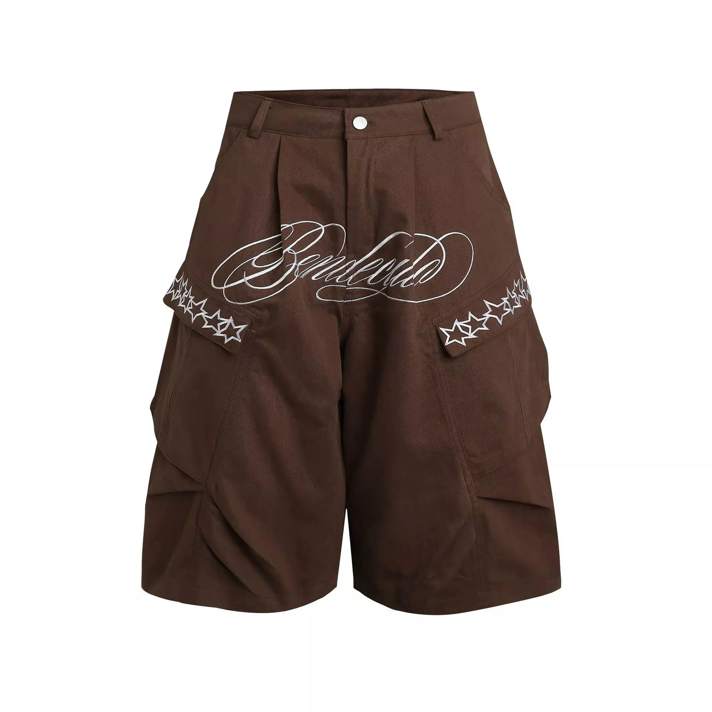 Men's Embroidered Cargo Capris by Trendsi
