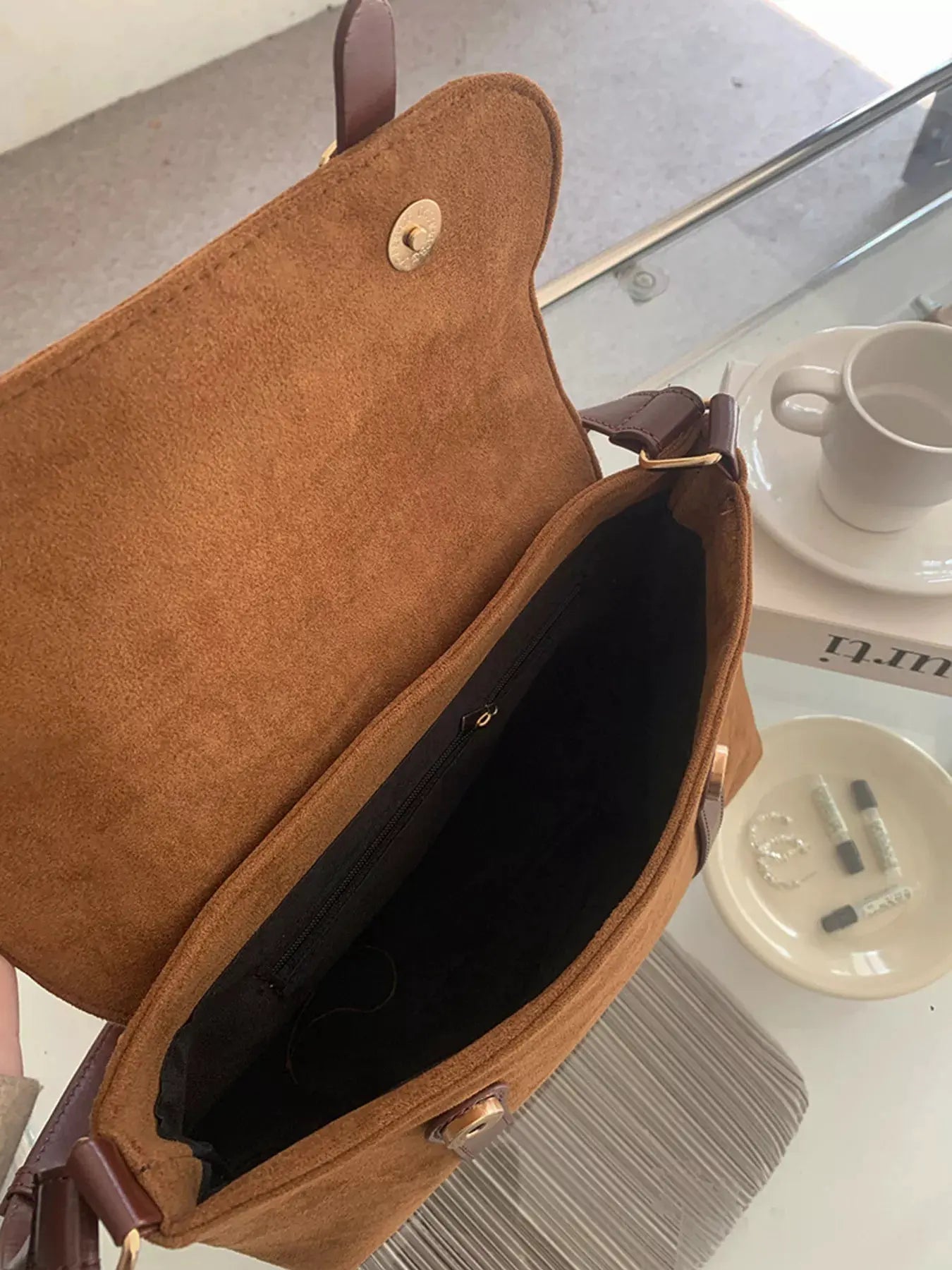 Adjustable Strap Buckle Crossbody Bag by Partner Label