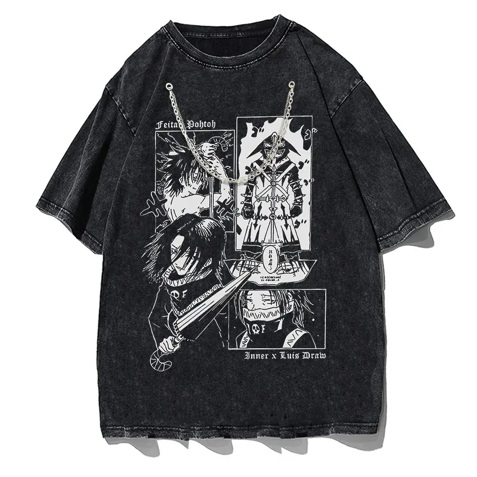 Anime Casual Cotton Short Sleeve T-Shirt by Vimost Shop