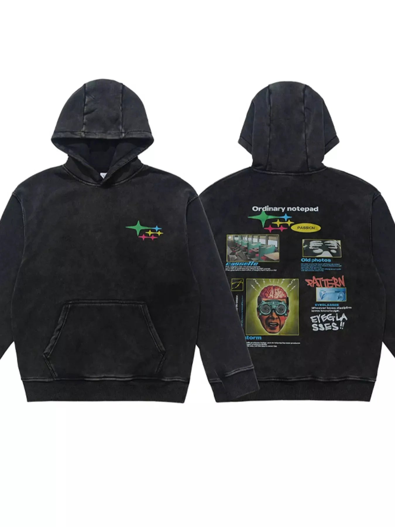 Men's Graphic Back Long Sleeve Hoodie by Partner Label