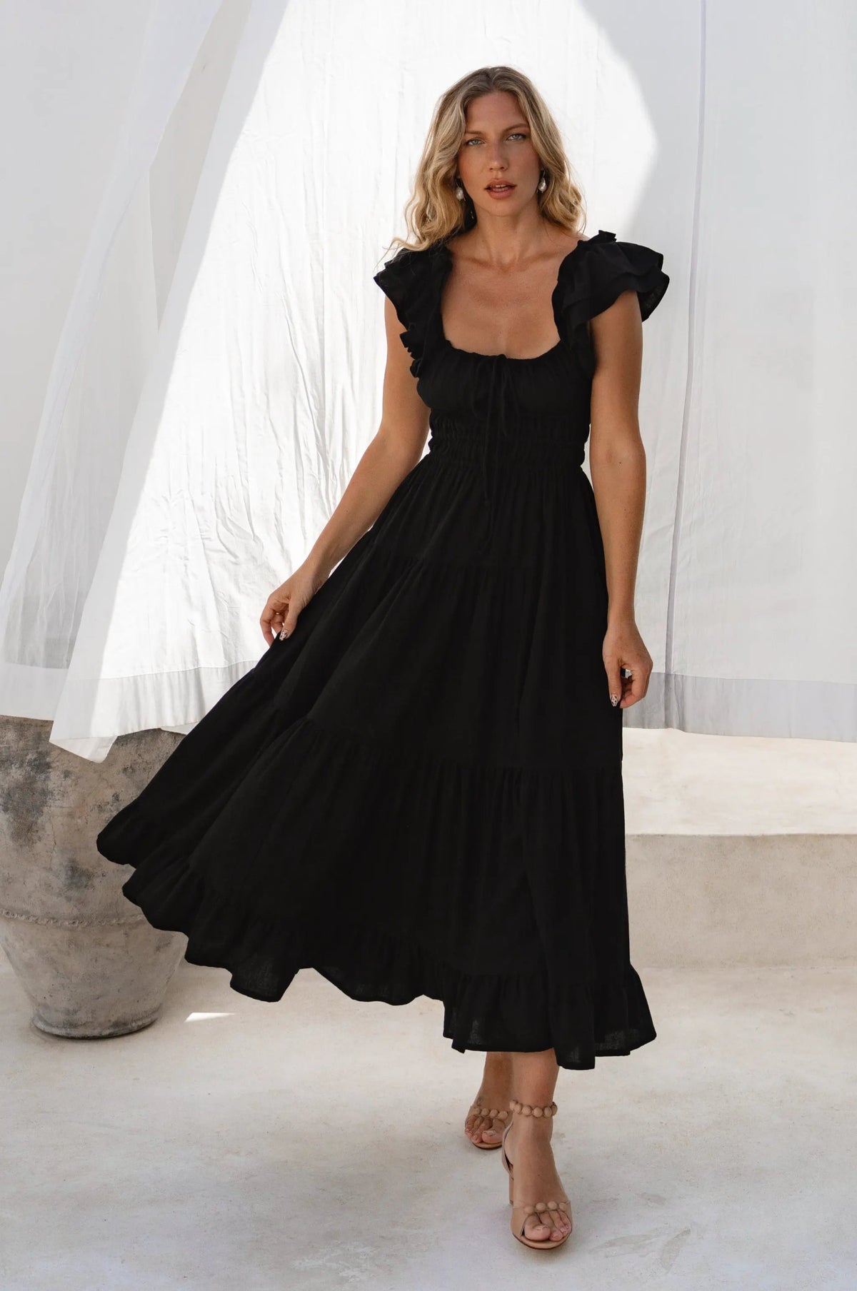Aura Ruffled Maxi Dress by ELF