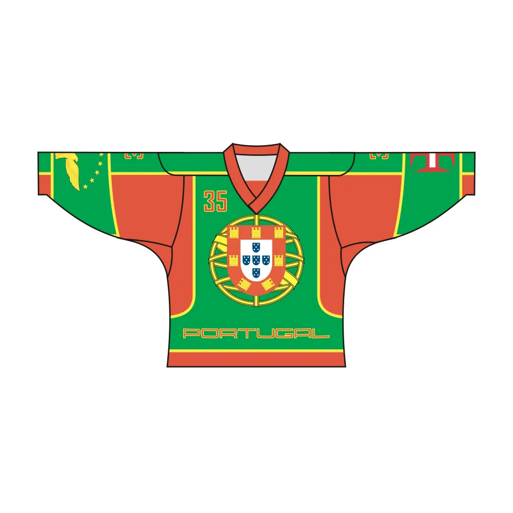 Custom Portugal Madeira Azores Hockey Jersey by Vimost Sportswear