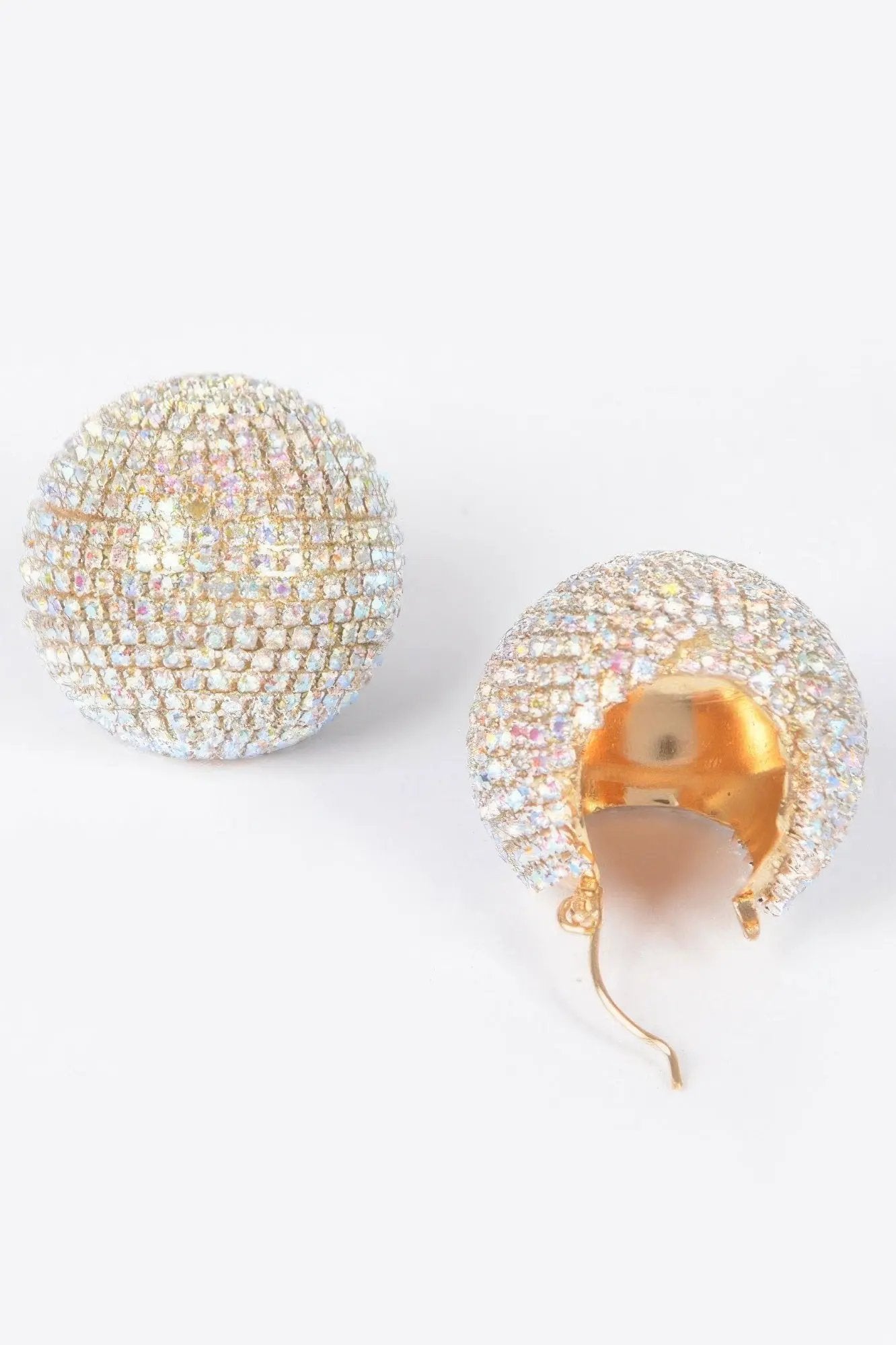 BRYANT Polished Rhinestone Round Earrings: NYFW BYMANYC ® New York by BYMANYC ® New York