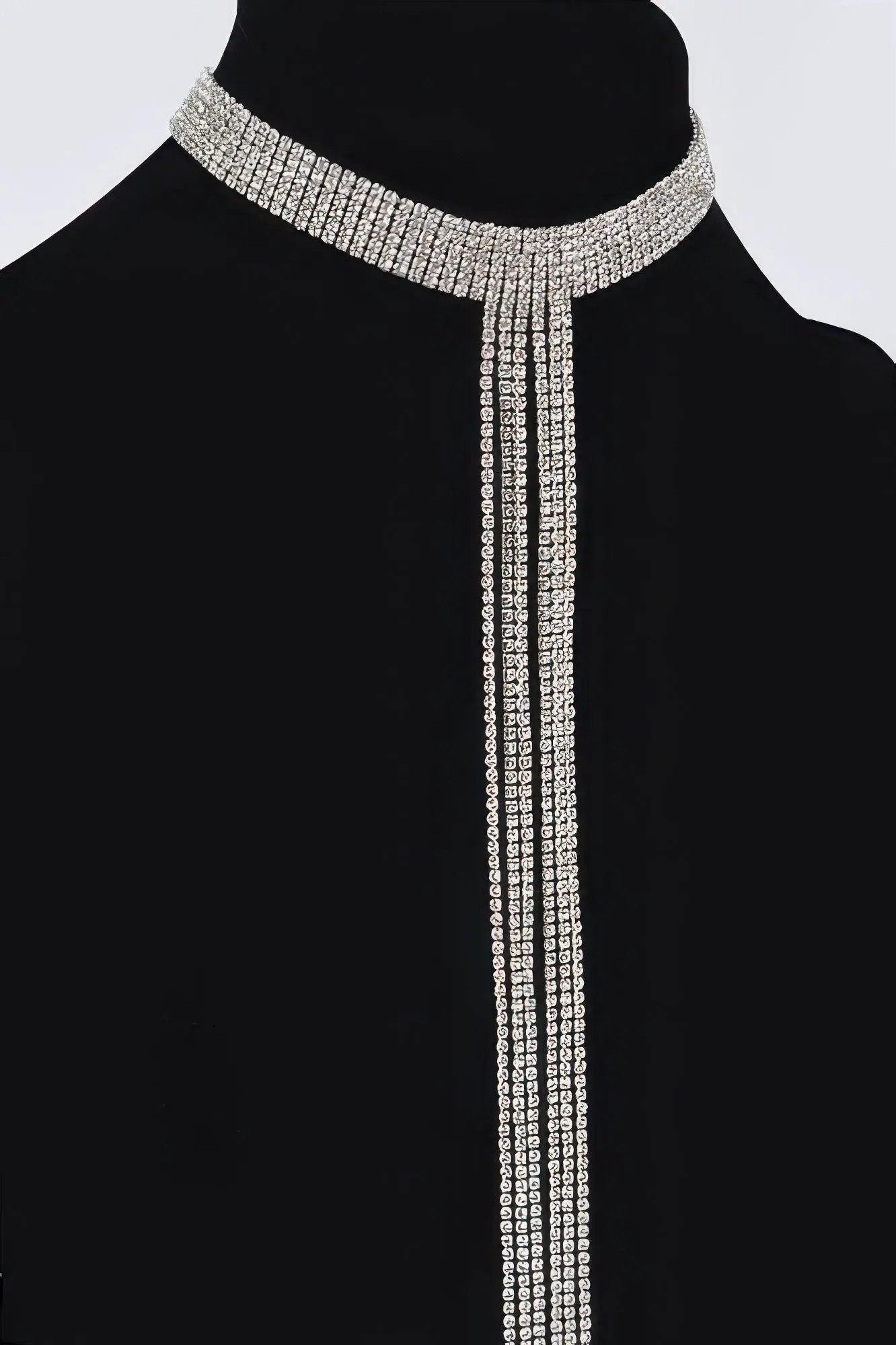 Bar Line Rhinestone Choker Necklace | BYMANYC ® New York Elegance by BYMANYC ® New York