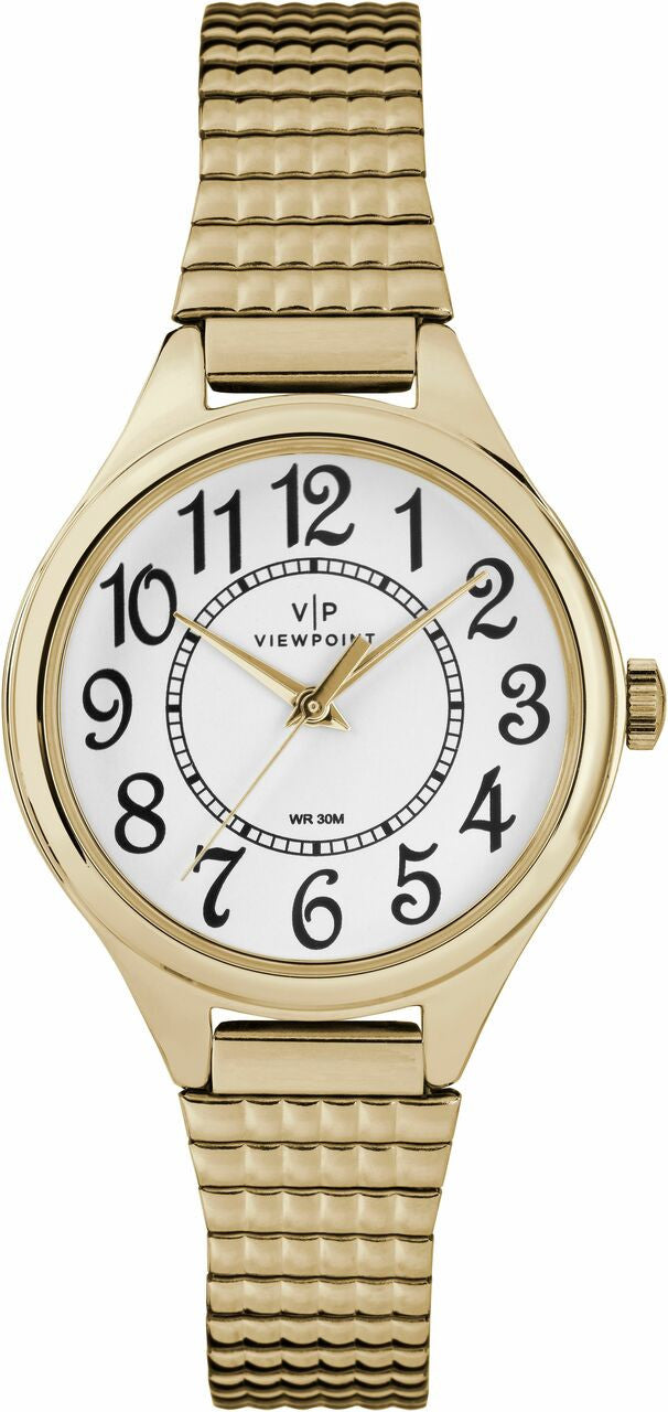 Viewpoint by Timex CC3D82200 Women's Gold-Tone Stainless Steel Expansion Band Watch-0