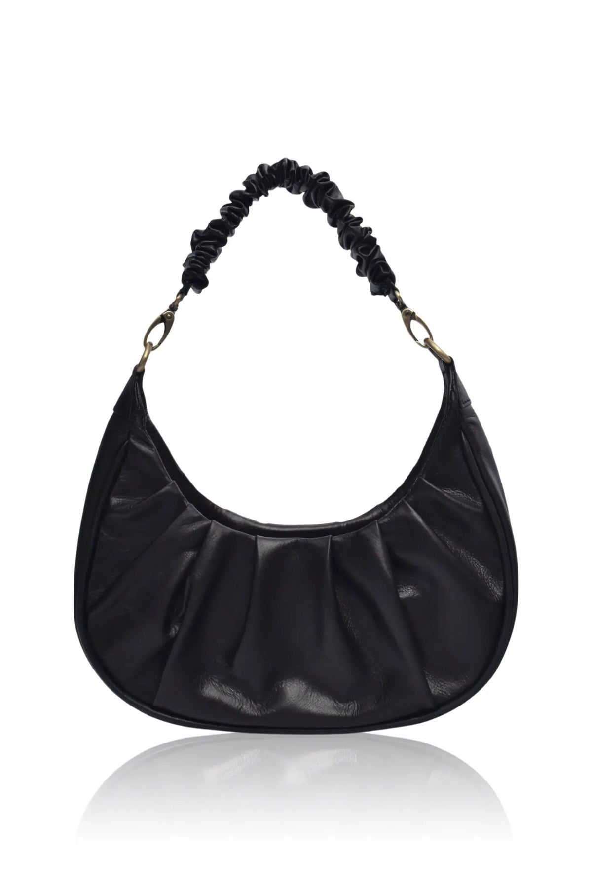 Camille Ruched Leather Bag by ELF