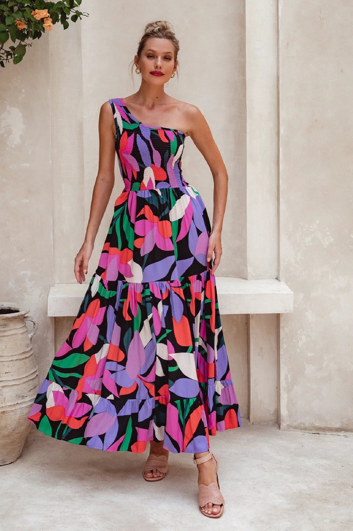 Cassandra One Shoulder Maxi Dress by ELF