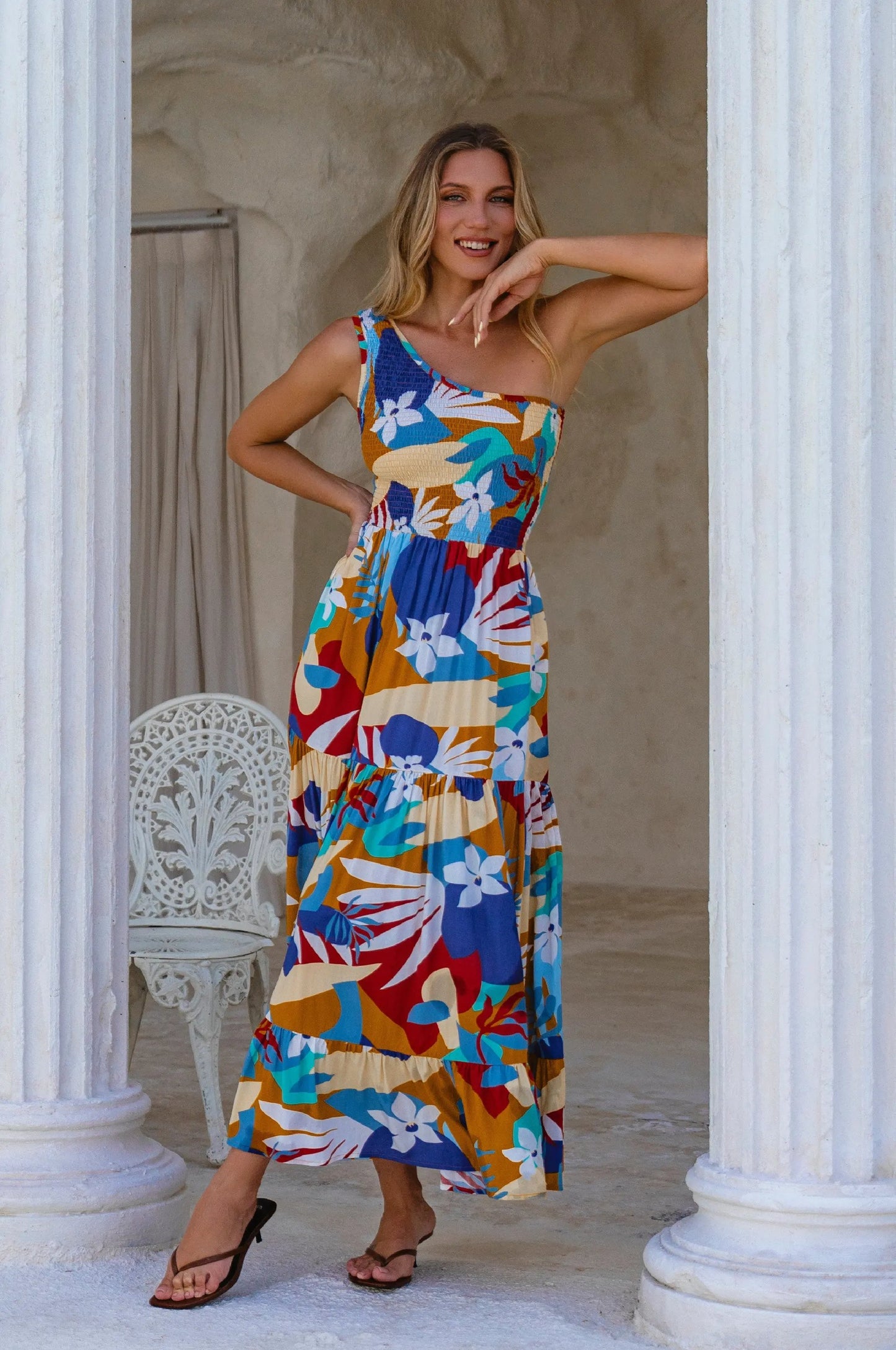 Cassandra One Shoulder Maxi Dress by Partner Label