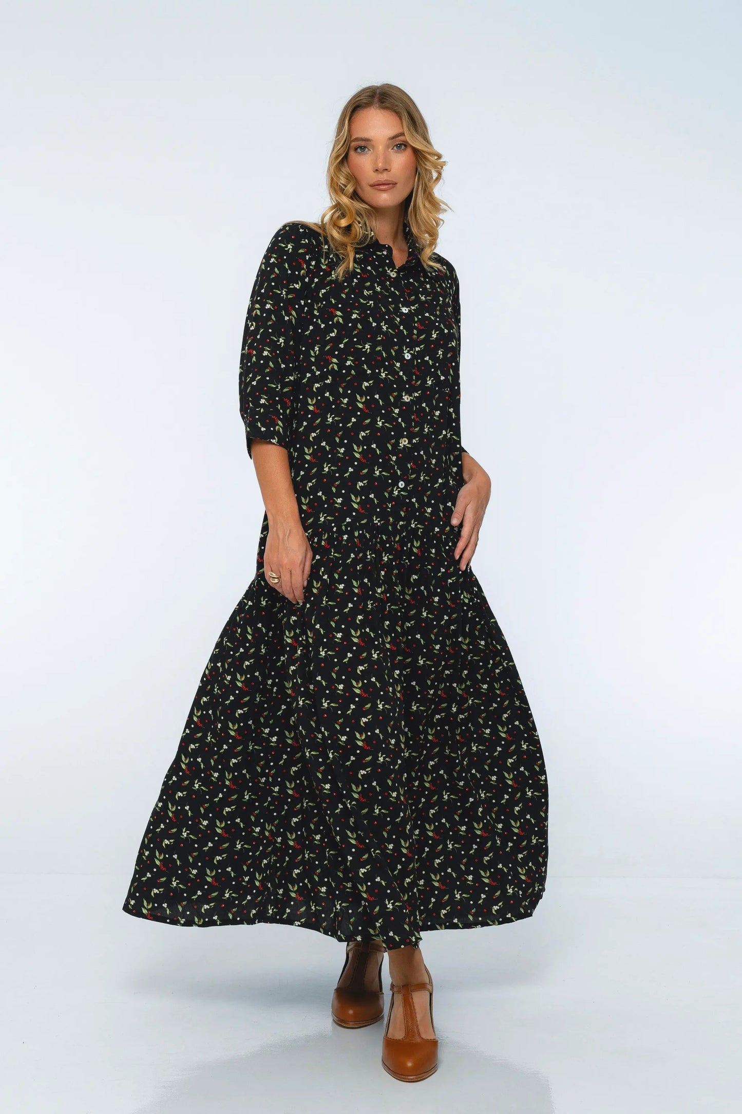 Colette Long Sleeve Shirt Dress by ELF