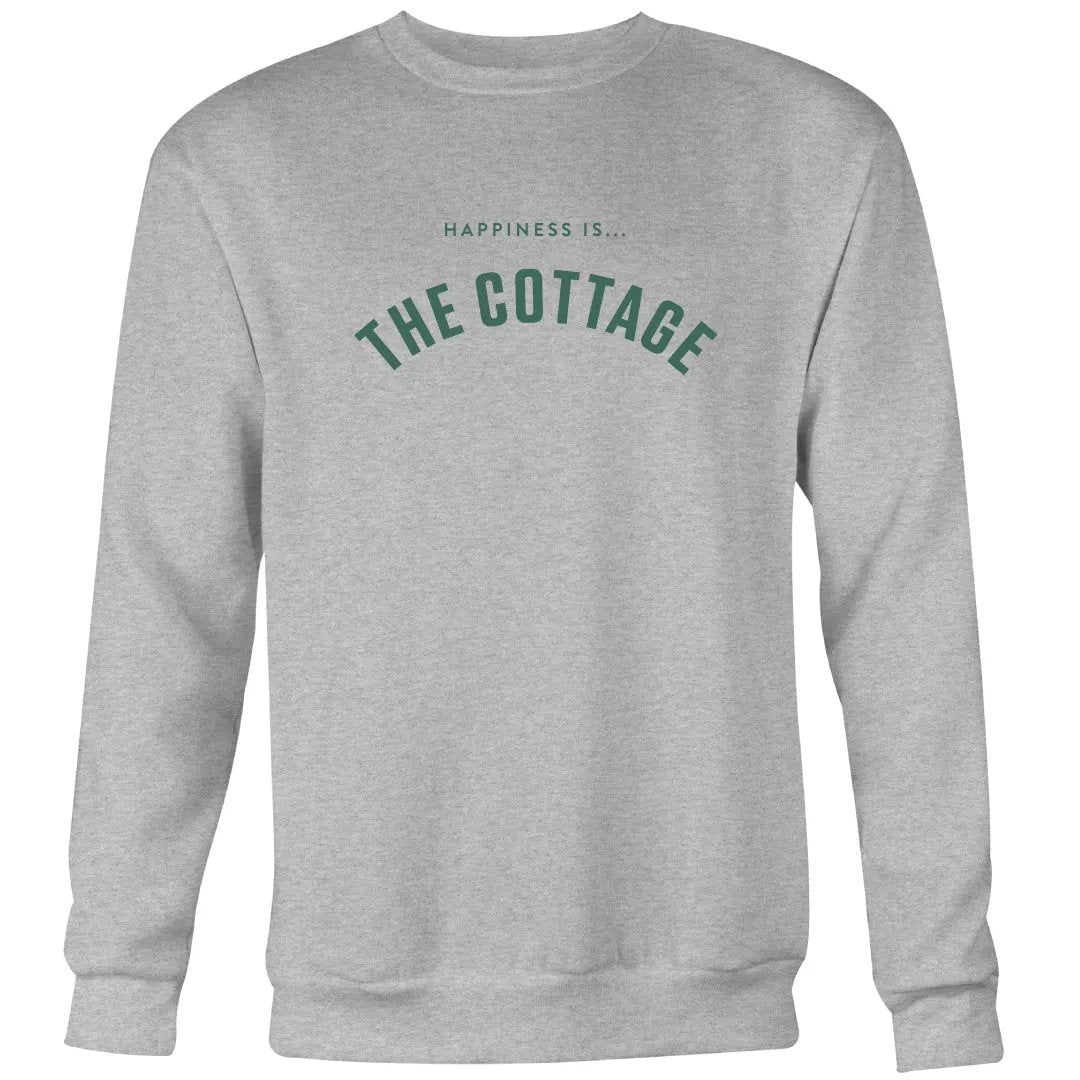 Men's Cottage Collegiate Crew Sweatshirt, Heather Grey by Cottage Collection