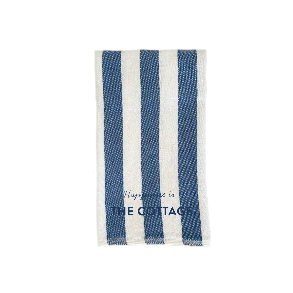 Custom Tea/Hand Towel, Striped Blue by Custom Collection
