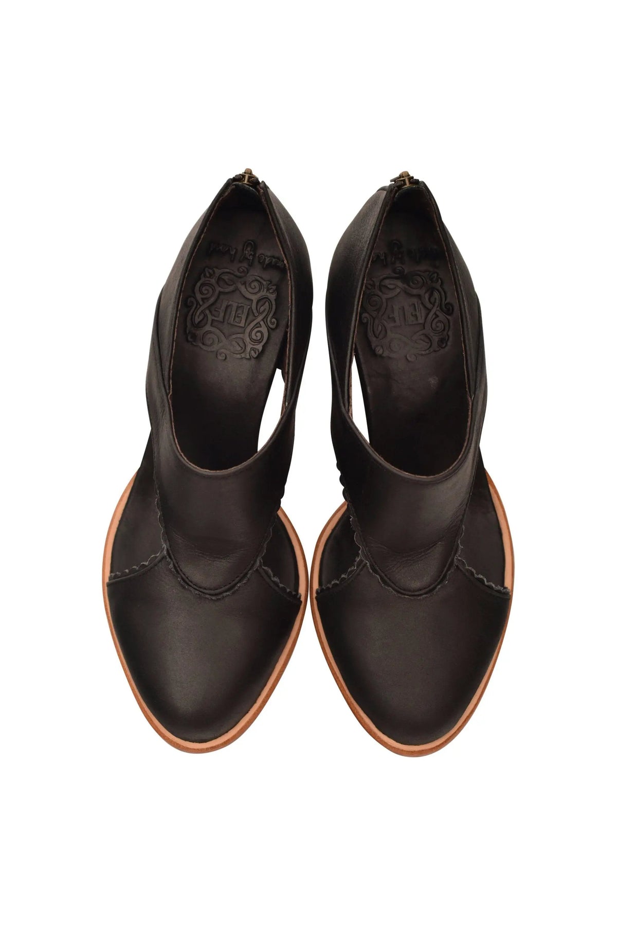 Rain Kiss Leather Heel Booties by ELF