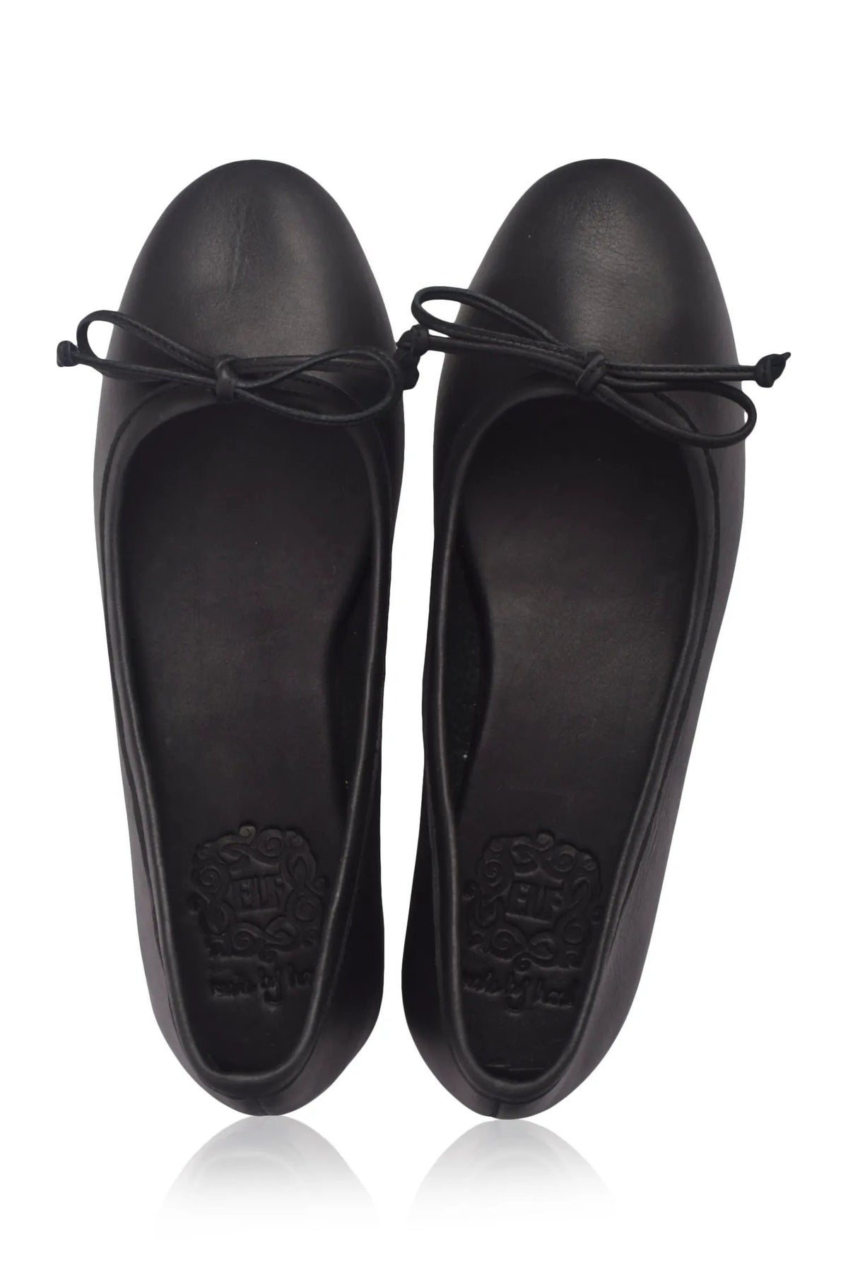 Elaria Bow Leather Ballet Flats by ELF