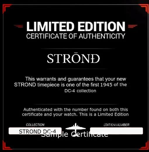 STROND DC‑4 Automatic in Flight Black | 316L Stainless Steel Watch by STROND