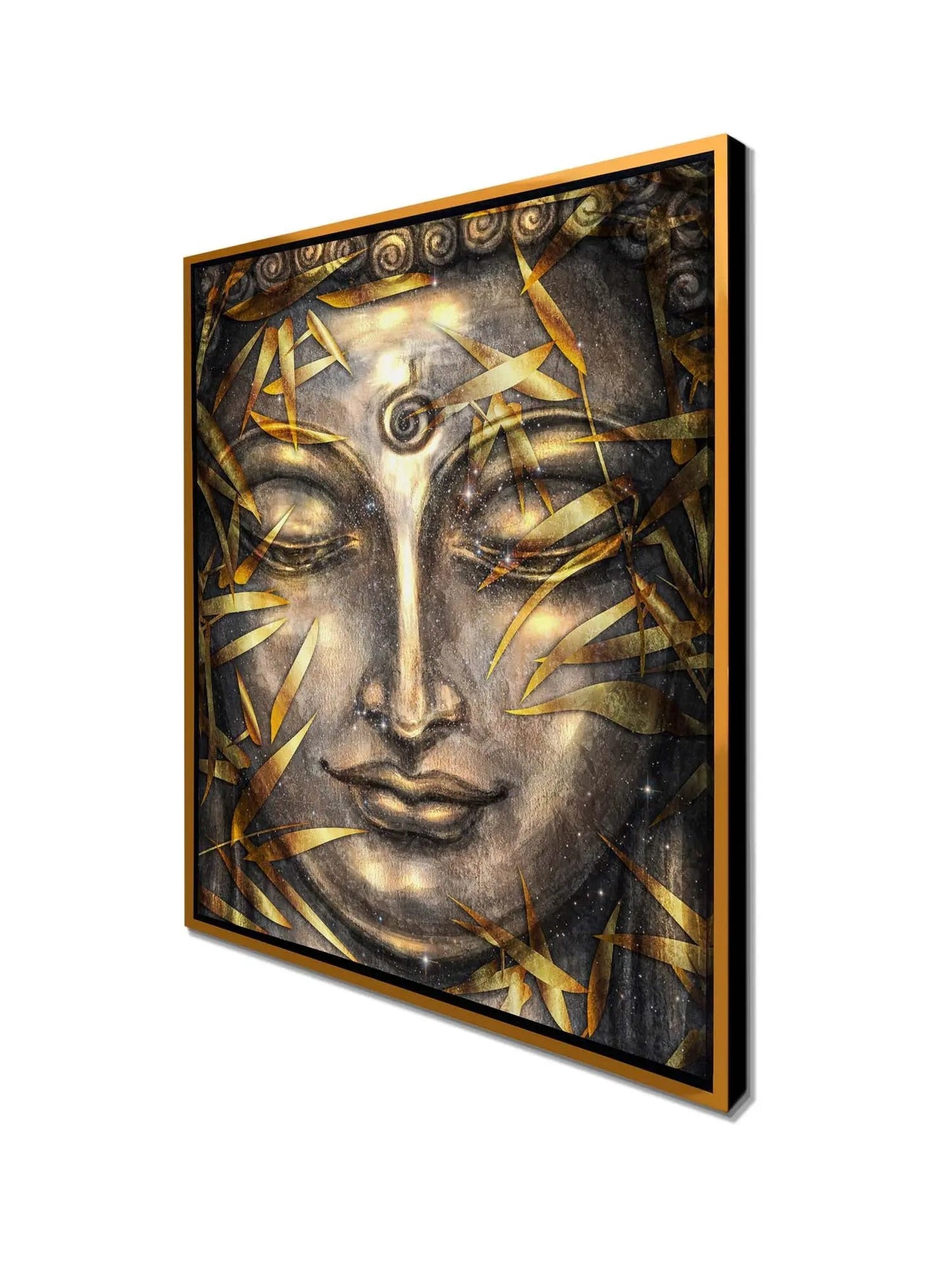 Canvas Pint Gold Buddha- Artwork-Gold varnish by Gtaart.ca