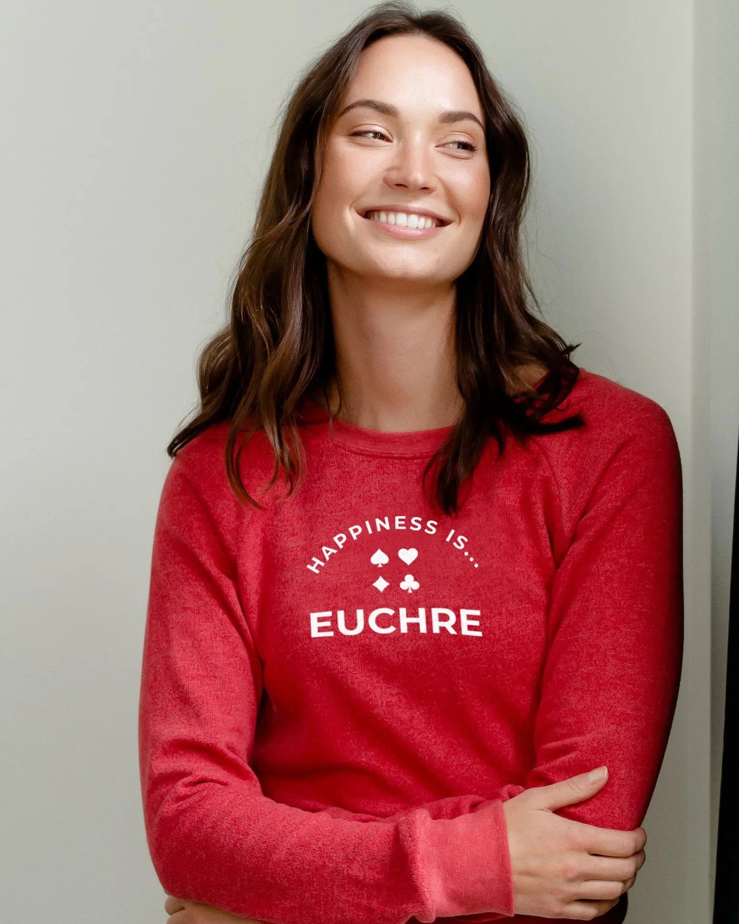 Women's Euchre Crew Sweatshirt, Chili by Games Night