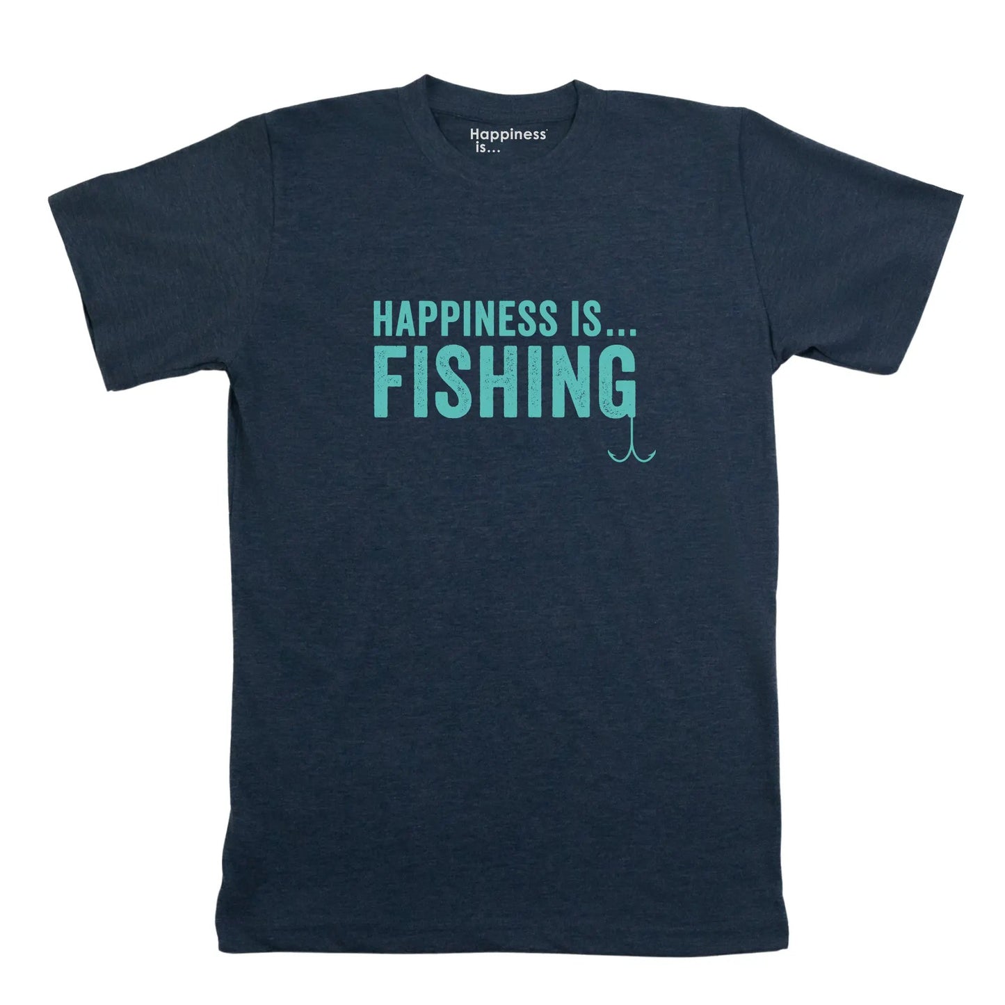 Men's Fishing T-Shirt, Heather Navy by On the Water Collection