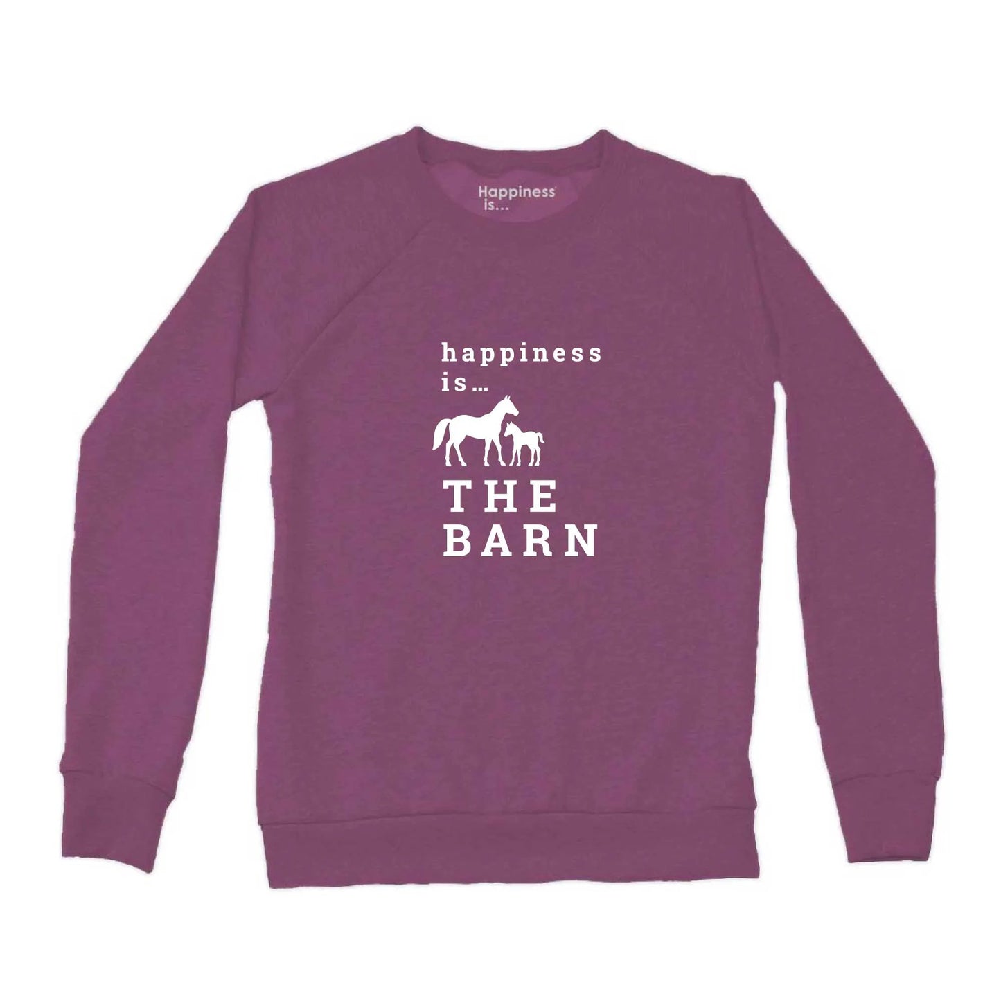 Women's Barn Crew Sweatshirt, Plum by Equestrian