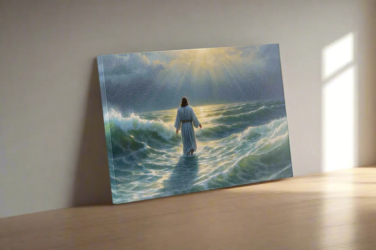Jesus walks on water-Christ Wall art by GTA ART