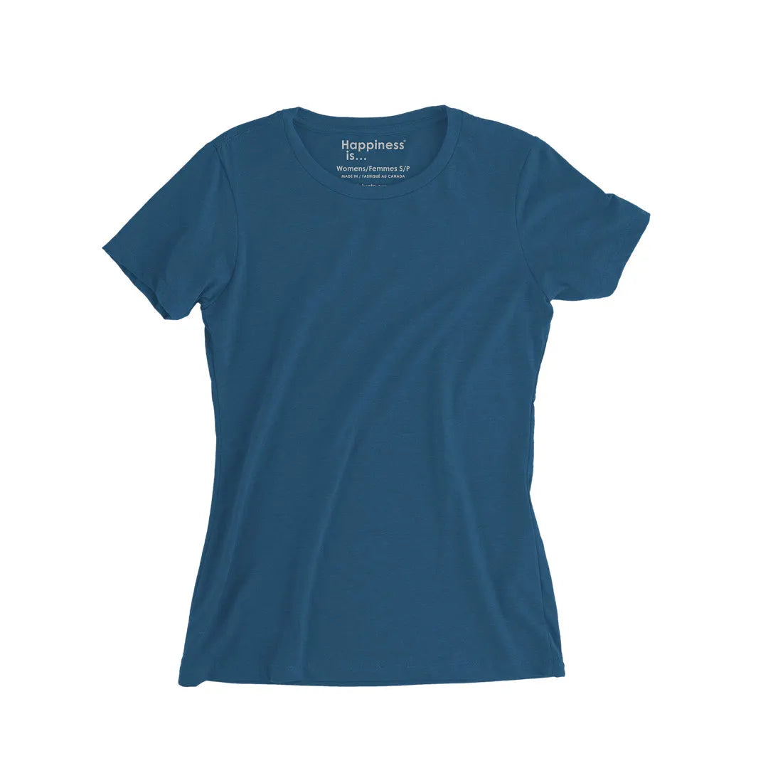 Youth Girls Plain T-shirt, Sea Blue-0