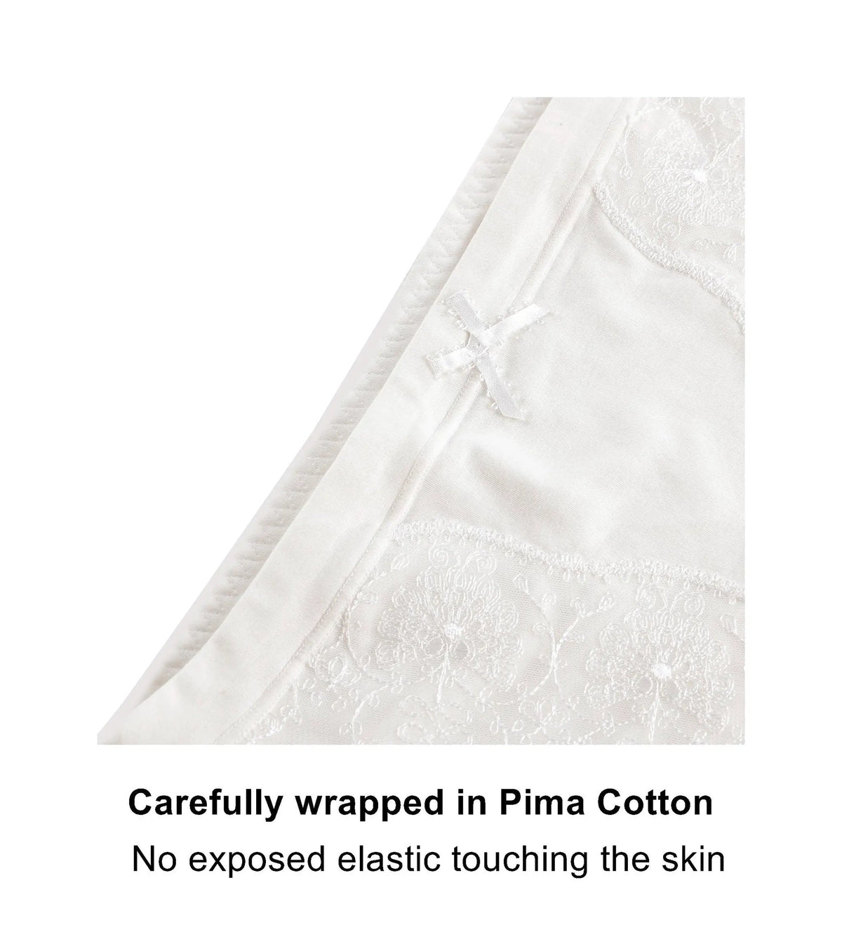 Snowdrop - Silk & Organic Cotton Full Brief in White by Juliemay Lingerie