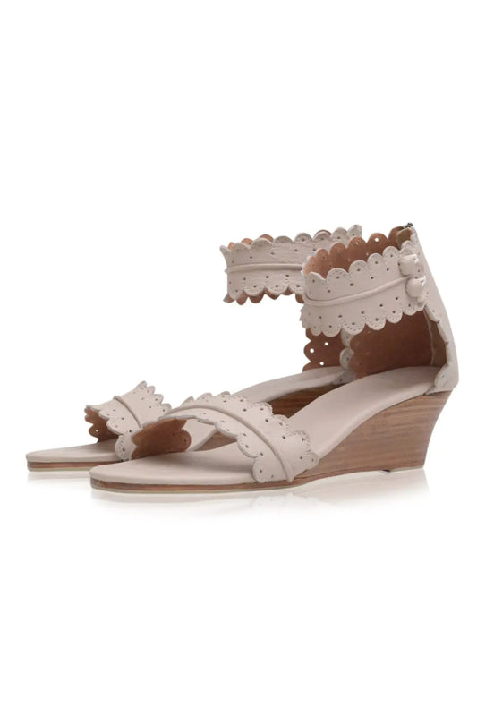 Magdalena Wooden Wedge Sandals by ELF