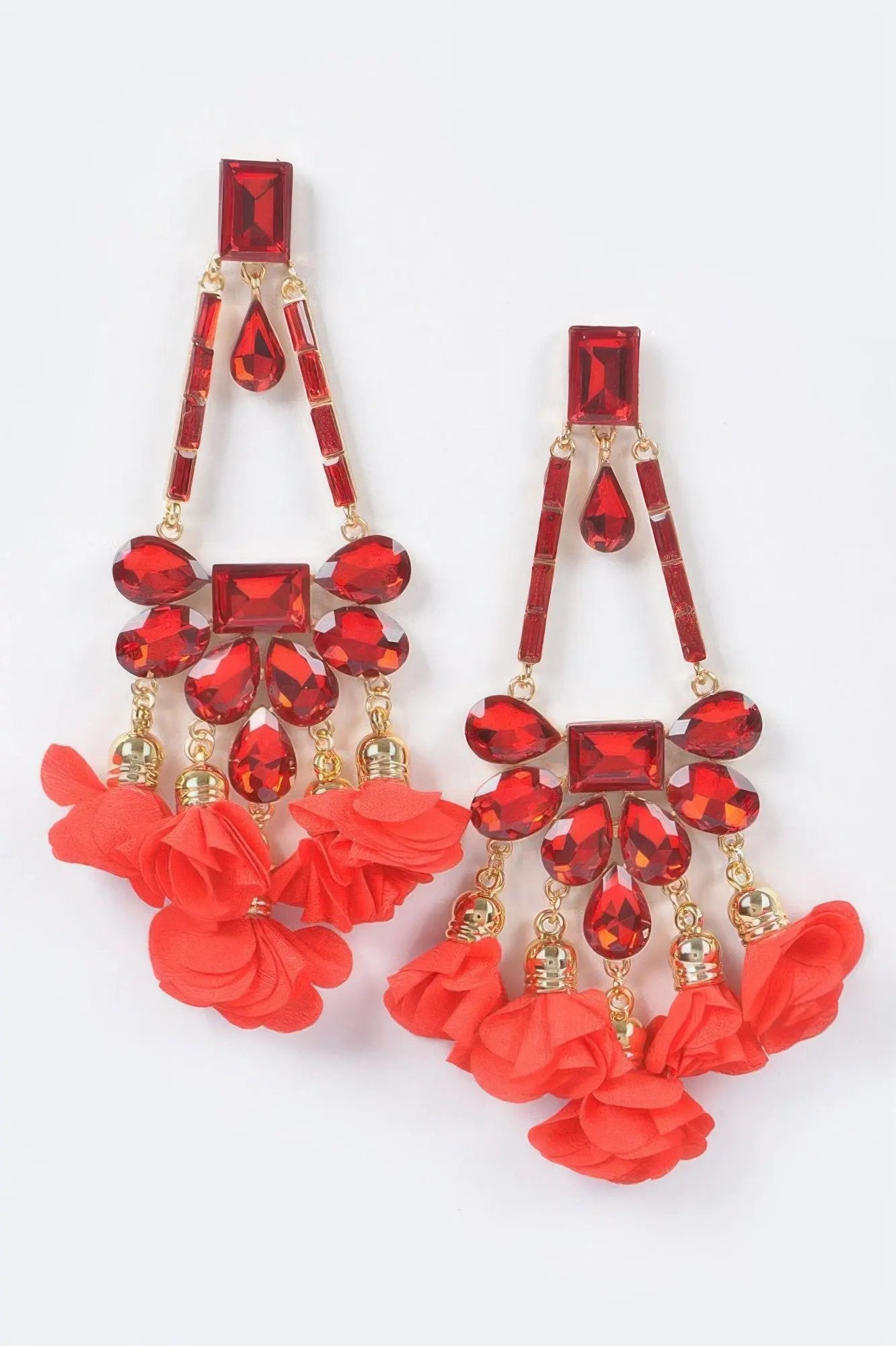 MEATPACKING Blossom Bling Rhinestone Party Drop Earrings: BYMANYC NY by BYMANYC ® New York