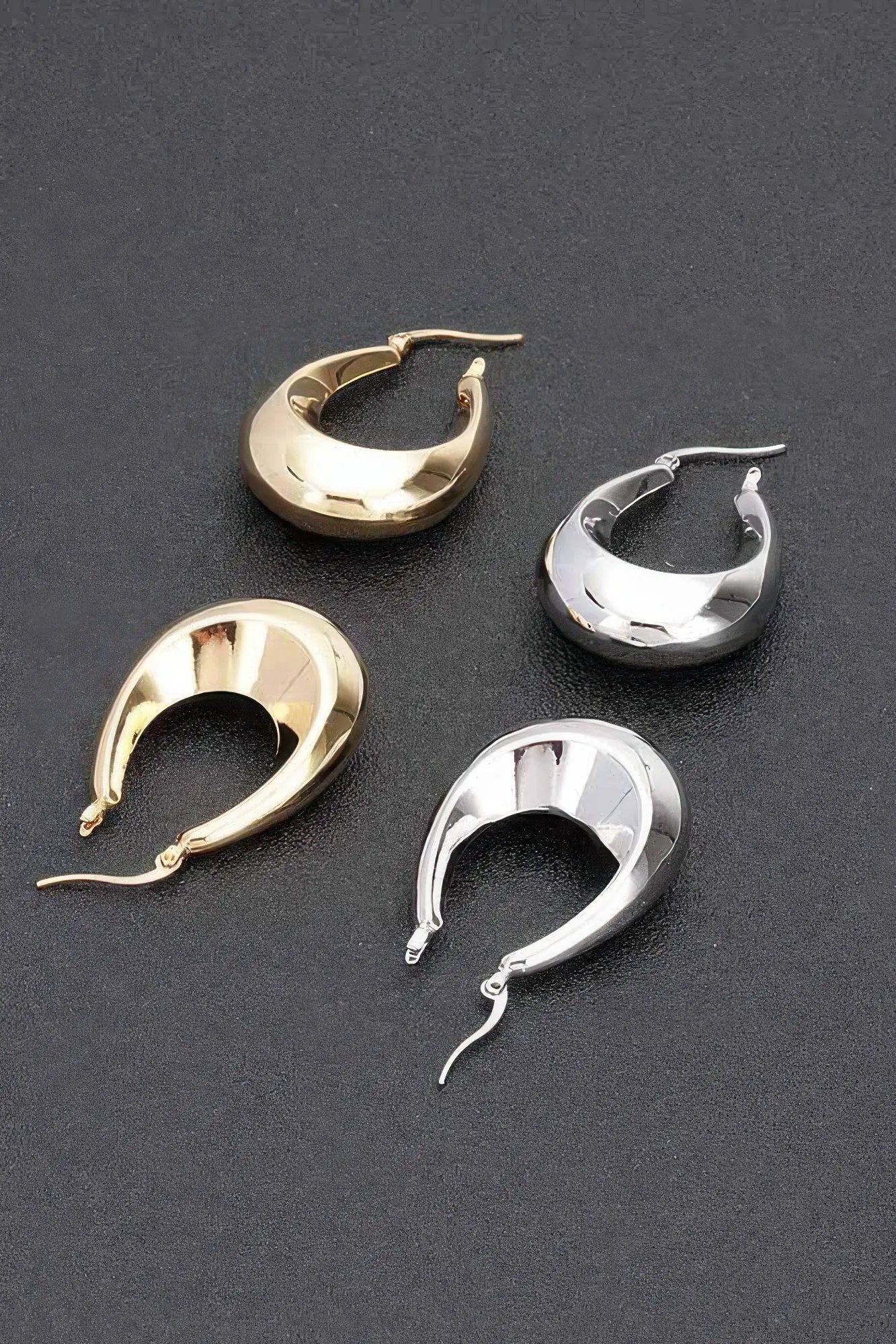 MIDNIGHT TRIBES Metal Vintage Hoop Earrings: BYMANYC ® New York by BYMANYC ® New York