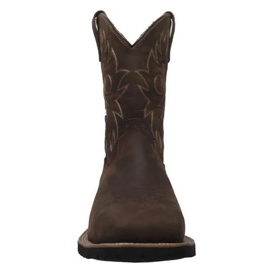 Men's 12" Steel Toe Work Western Brown Leather Boots by AdTec