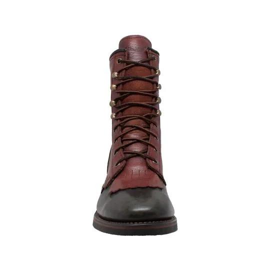 Men's 9" Chestnut/Black Packer Leather Boots by AdTec