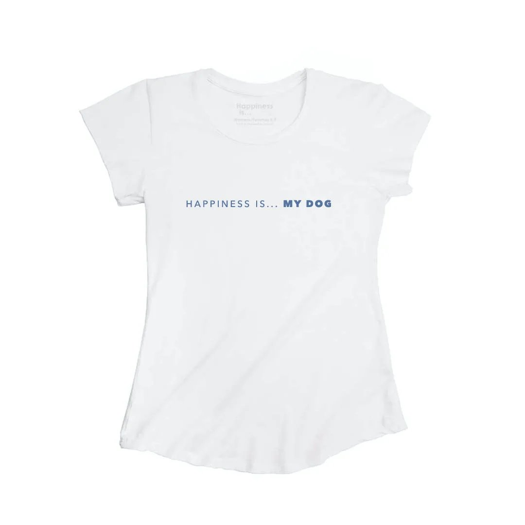 Women's My Dog Bamboo T-Shirt, White by Pets Collection