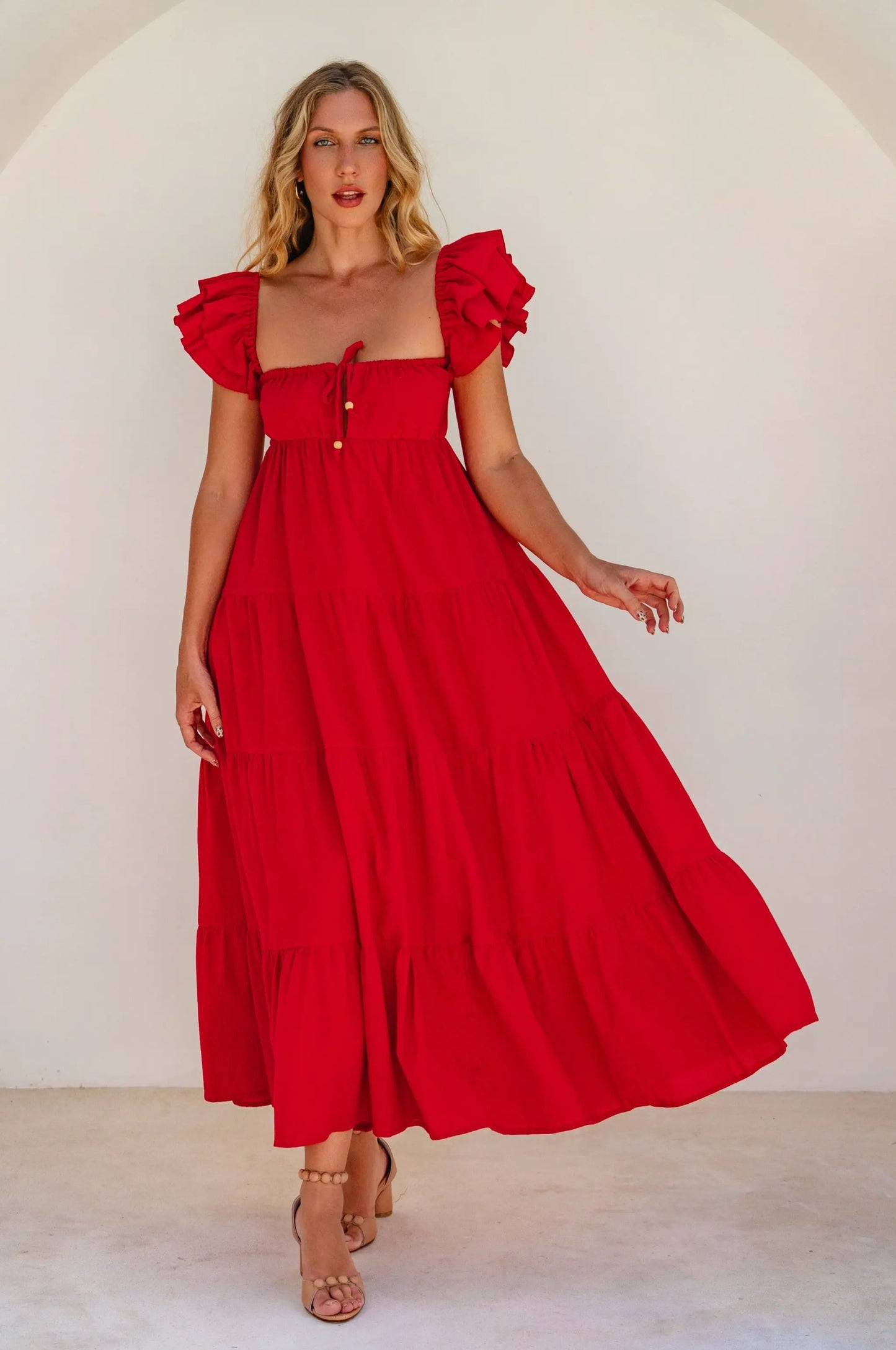 Nymph Bohemian Linen Maxi Dress by Oh