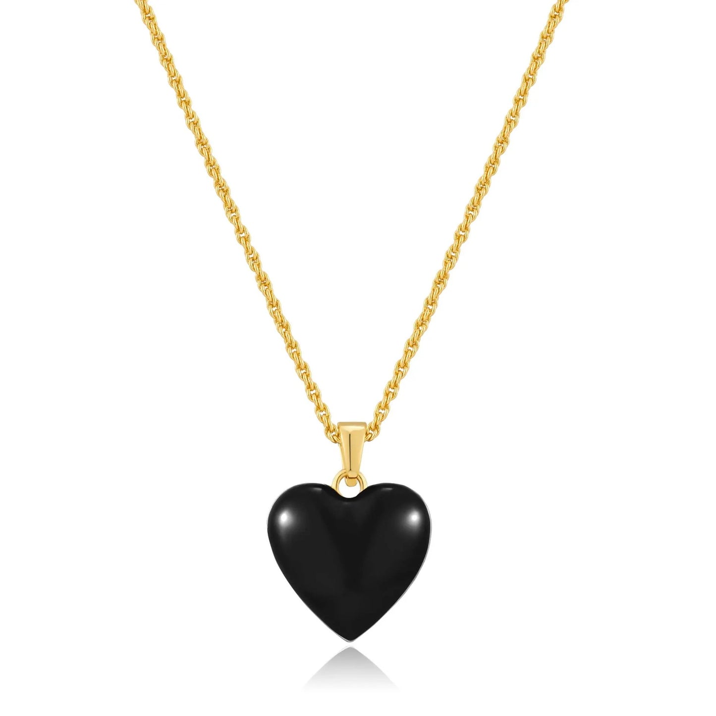 European and American Simple Double-Sided Love Pendant Necklace Women's Clavicle Chain High-grade Niche Design Sense Elegant Necklace Women's Accessories by Dropsure