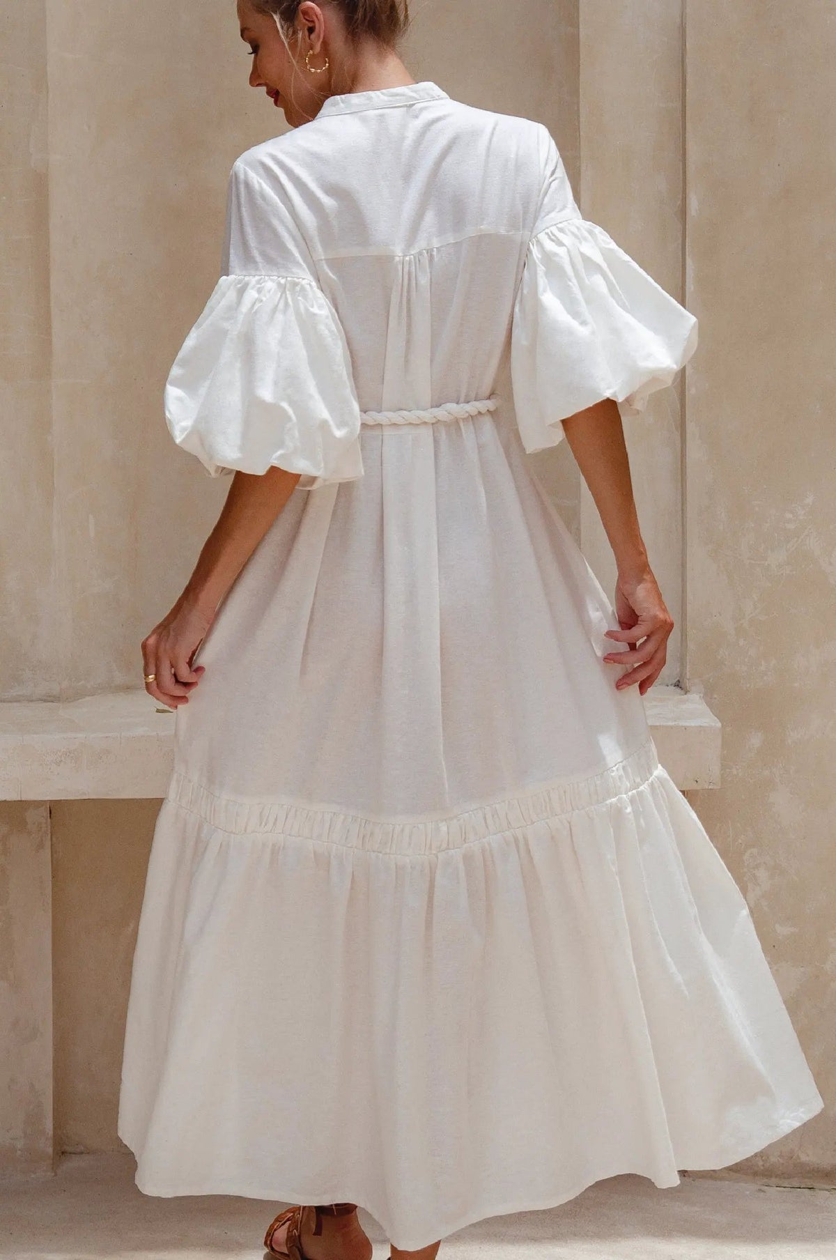 Oleana Puff Sleeve Maxi Dress by ELF