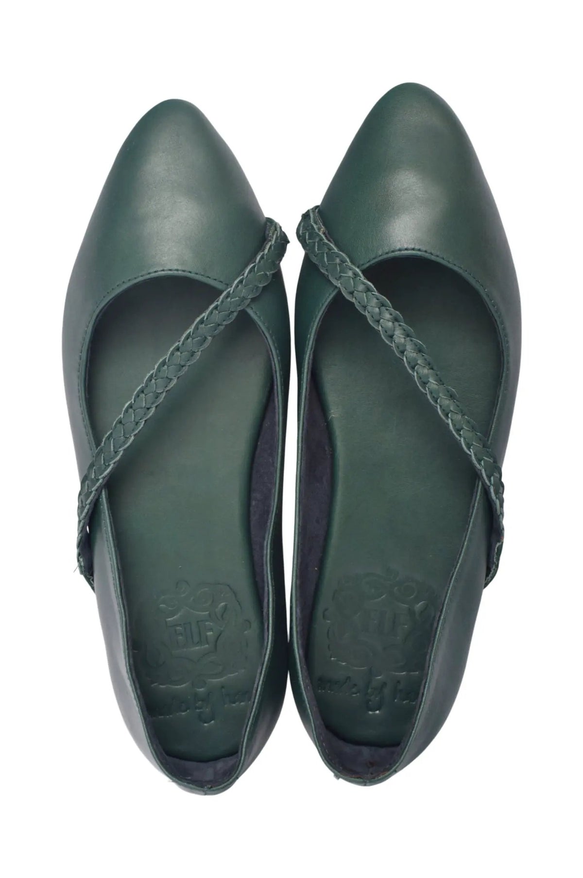 Orenda Pointed Toe Leather Flats by ELF
