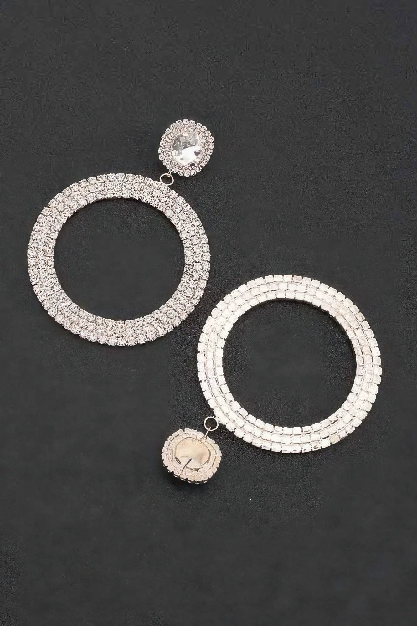 PLAZA Luxury Rhinestone Circular Drop Earrings: BYMANYC ® New York by BYMANYC ® New York