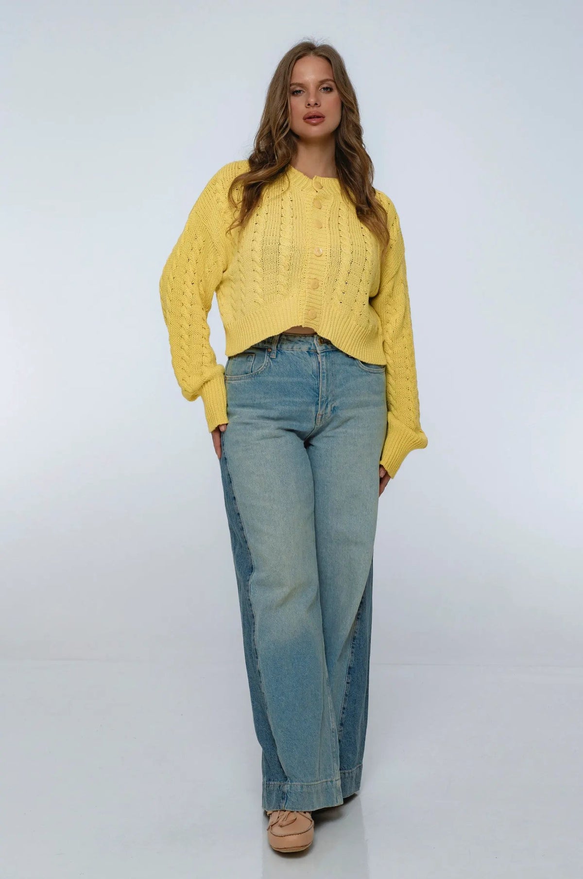 Parisse Cropped Knitted Cardigan by ELF