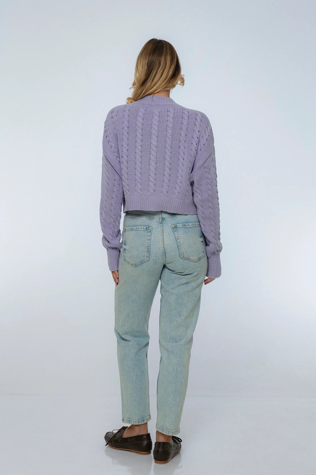 Parisse Cropped Knitted Cardigan by ELF