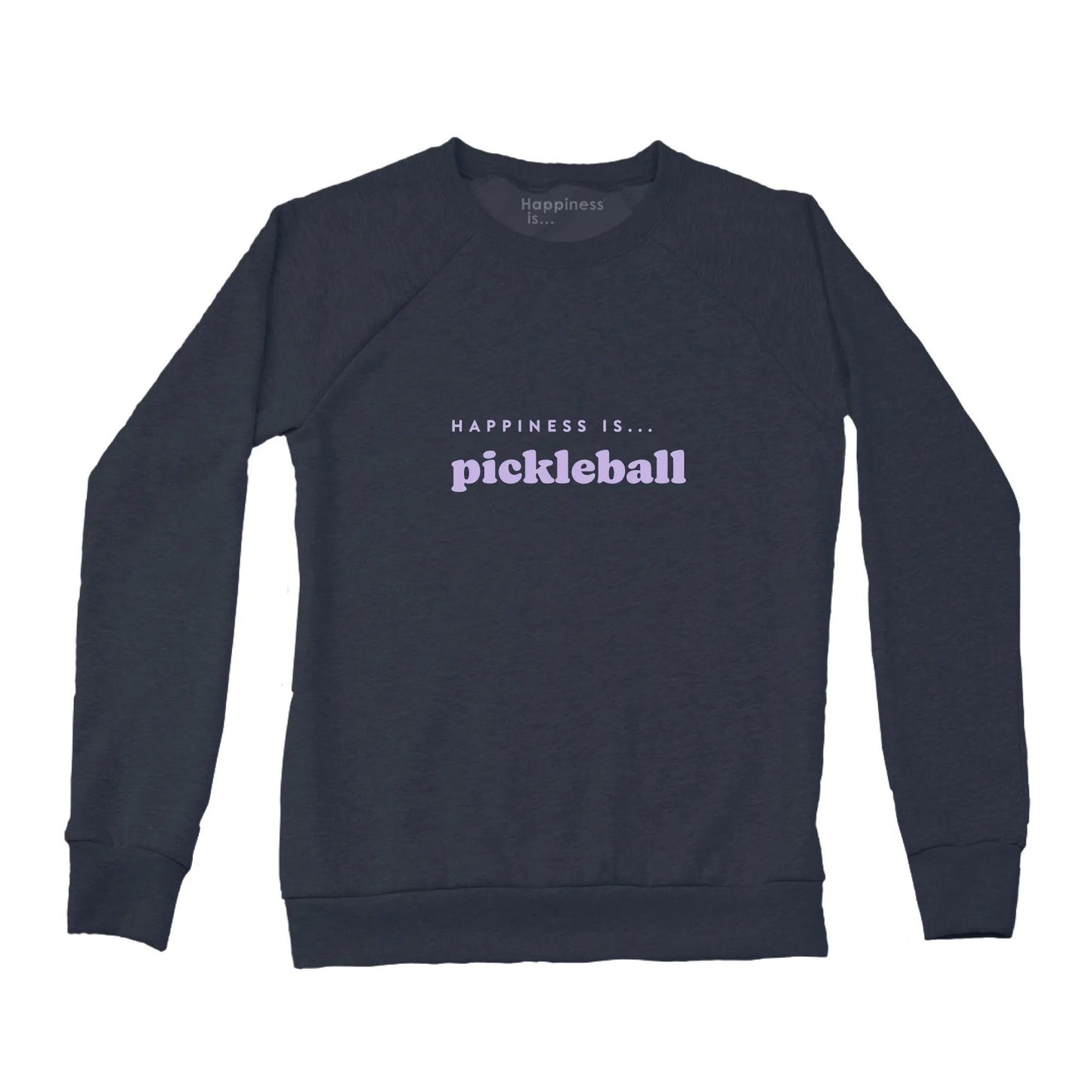 Women's Pickleball Crew Sweatshirt, True Navy with lilac by Tennis Collection
