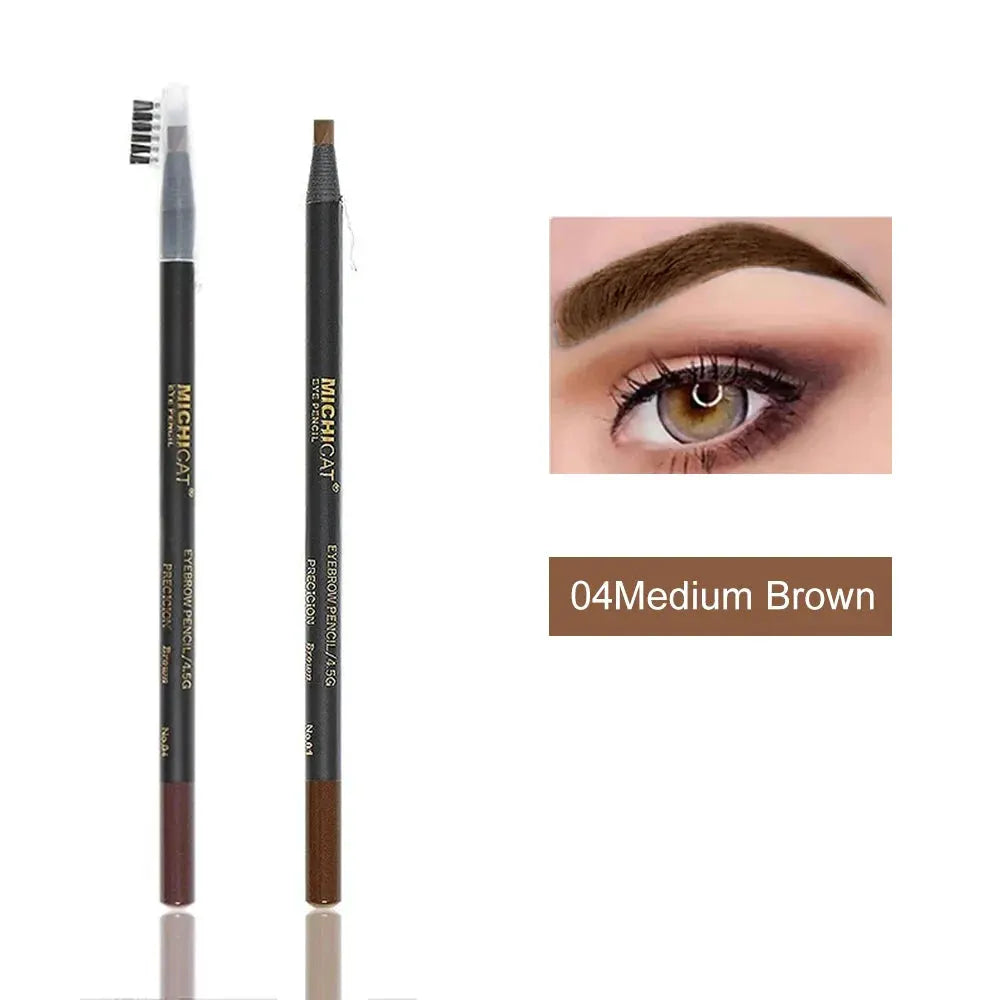 1PC Eyebrow Pencil Waterproof Microblading Eyebrow Pen Tint Tattoo Eyebrows Makeup 6 Colors Natural Long Lasting Eye Brow Pencil by NICOO EYELASH BEAUTY Official Store
