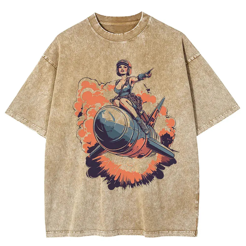 Beer Bottle Bomb Anime Oversized Graphic Tee by Vimost Shop