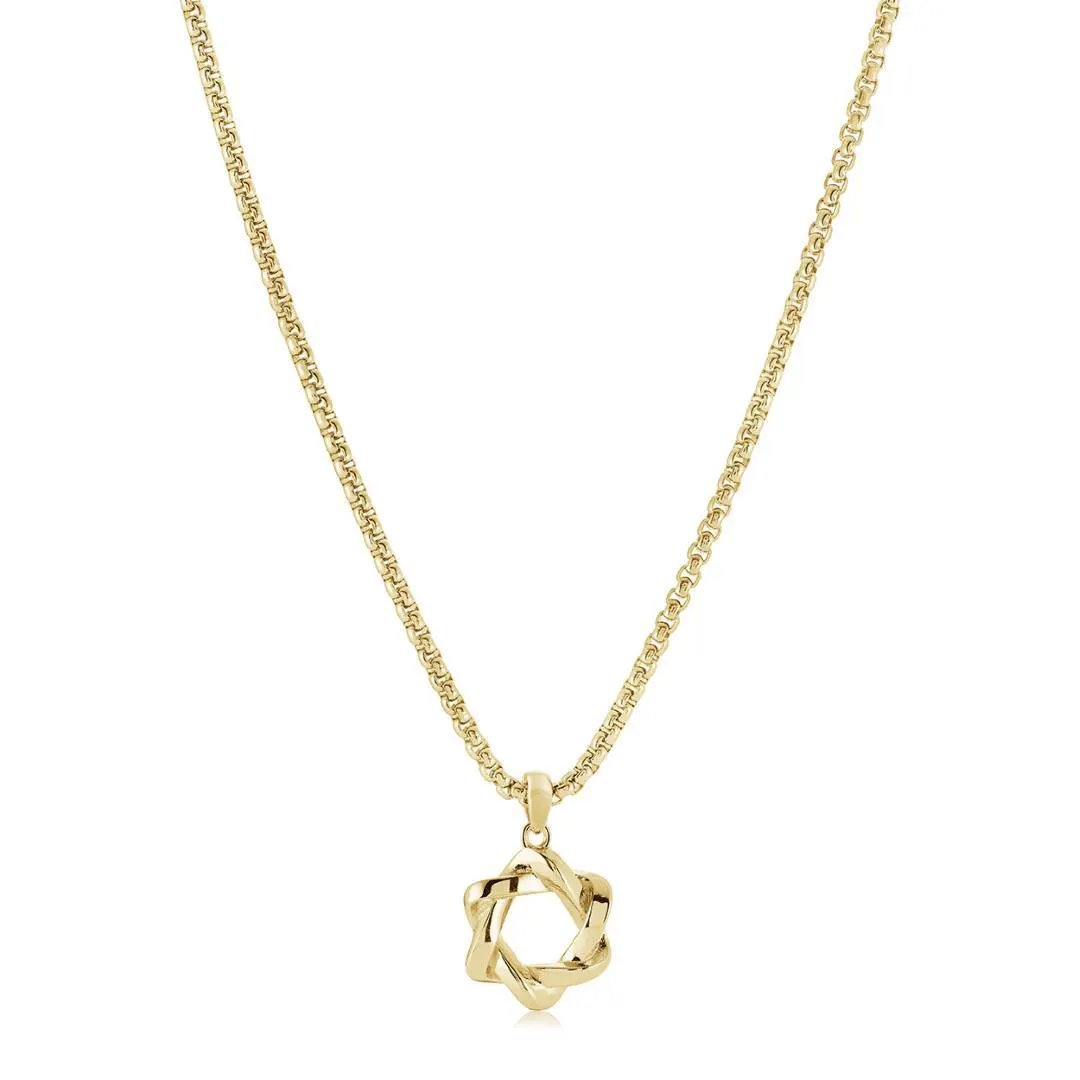 Twisted Star of David Necklace by Italgem