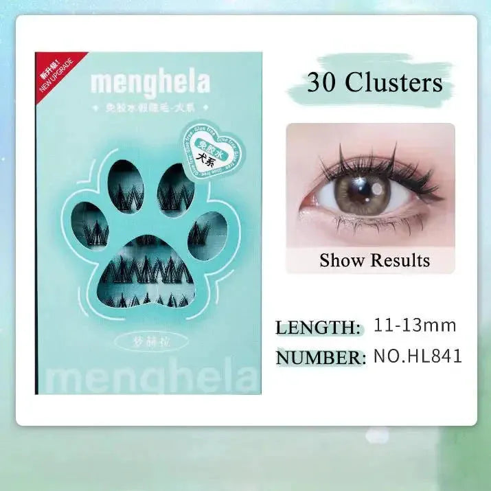 Fairy Glue-free False Eyelashes Easy To Rebound No Need To Remove Segmented Thin Stems Suitable For Novice DIY MENGHELA Eyelashe by Gege Bear Cosmetics Store