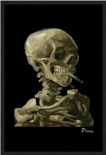 Van Gogh Skull of a Skeleton with Burning Cigarette 1886 art poster
