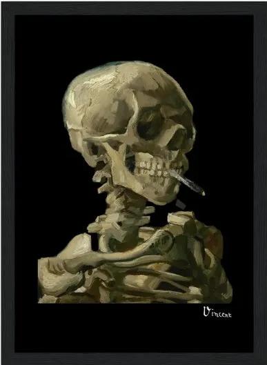 Van Gogh Skull of a Skeleton with Burning Cigarette 1886 art poster